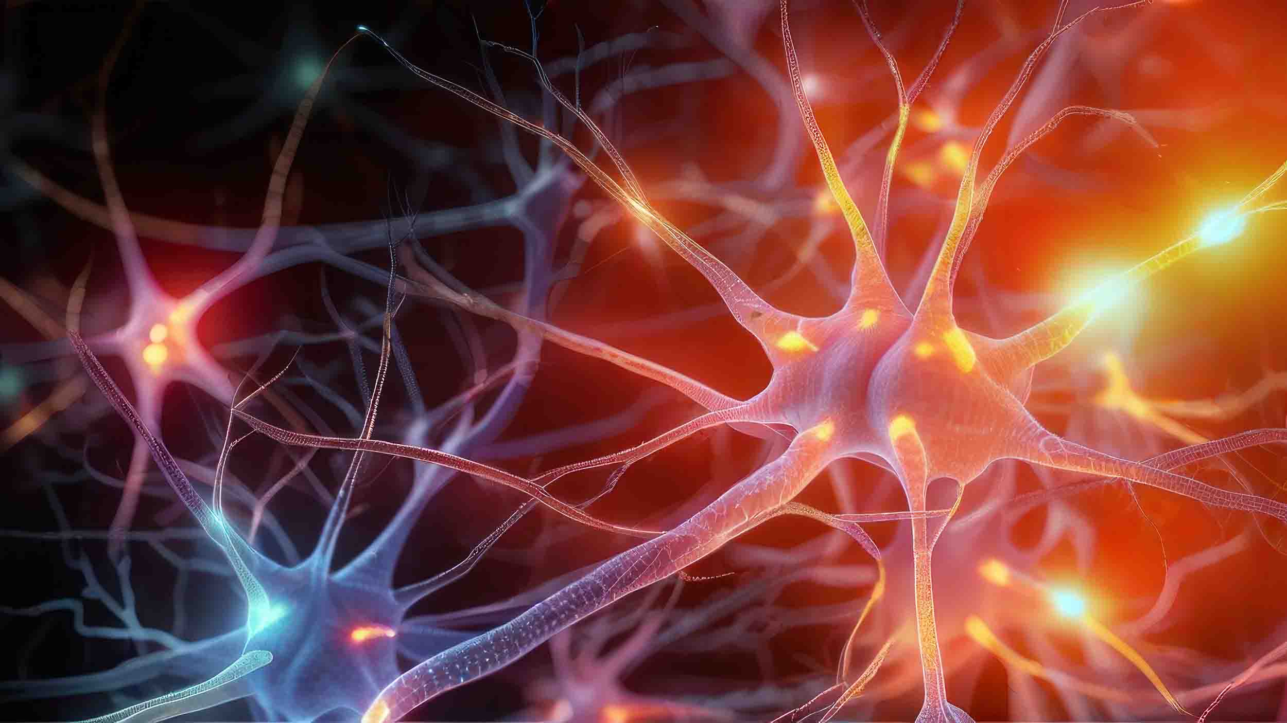 neurons connecting and lighting up